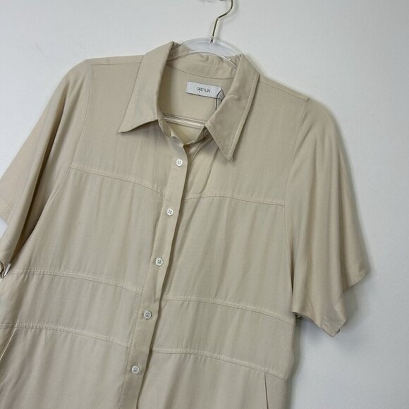 NEW Greylin Romper Womens Size Small Linen Blend Oversized Anthropologie - Picture 3 of 10